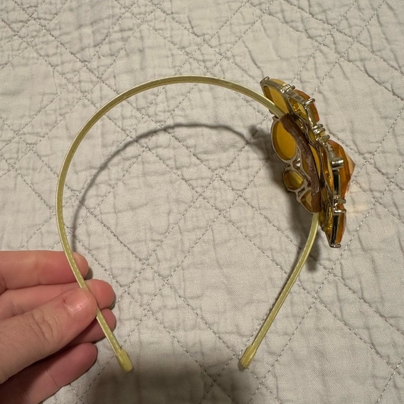 Yellow bejeweled headband - Picture 4 of 4